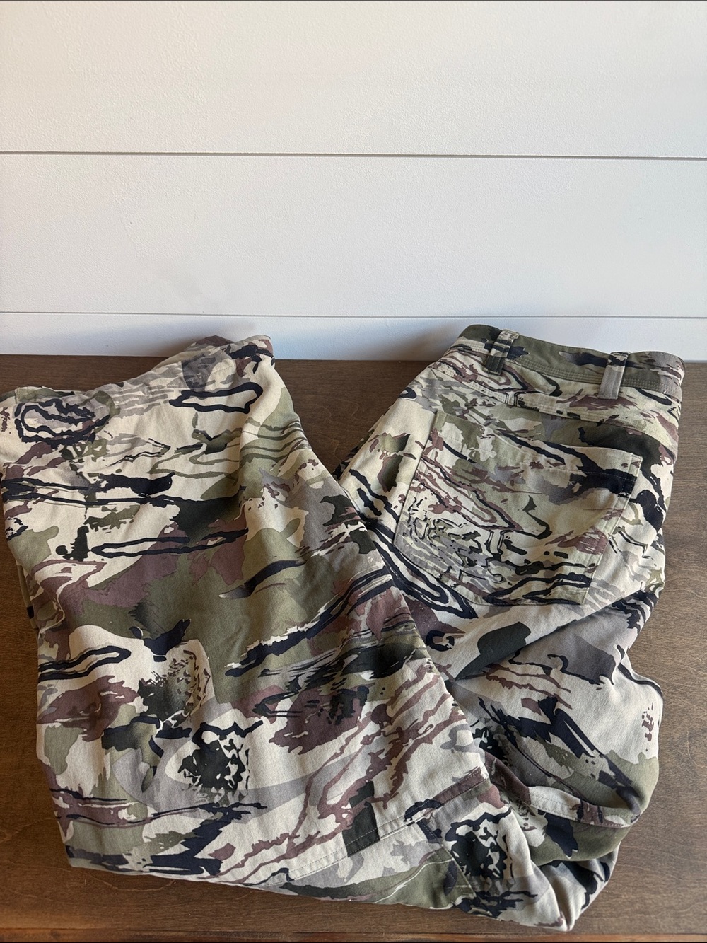 Under Armour Men's Camo Cargo Pants in Olive, Tan & Black